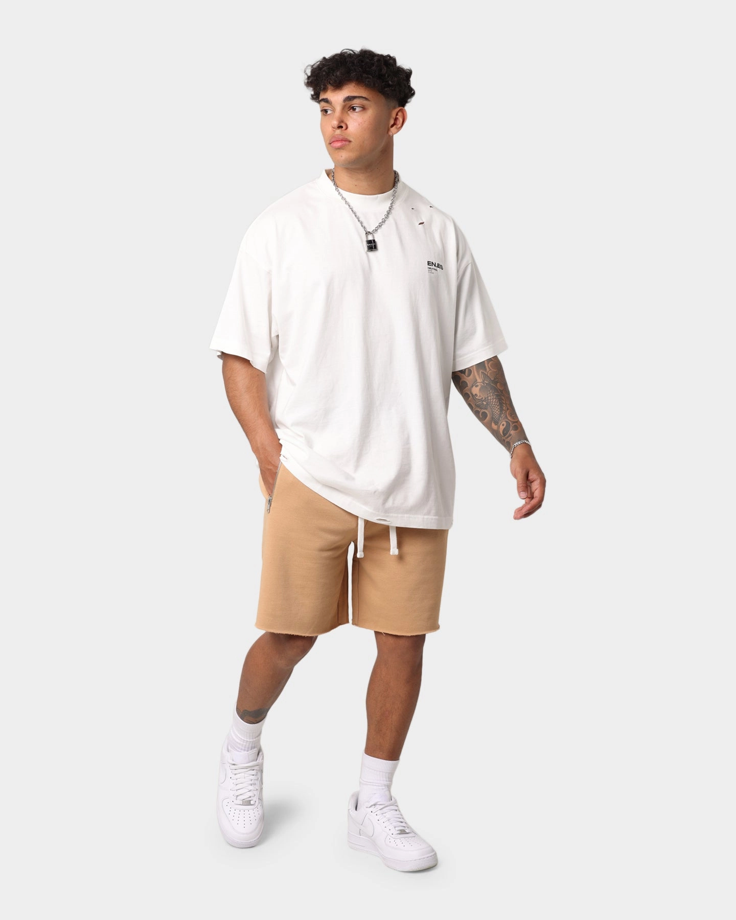 Contemporary Design EN ES Fleece Ball Shorts Tan