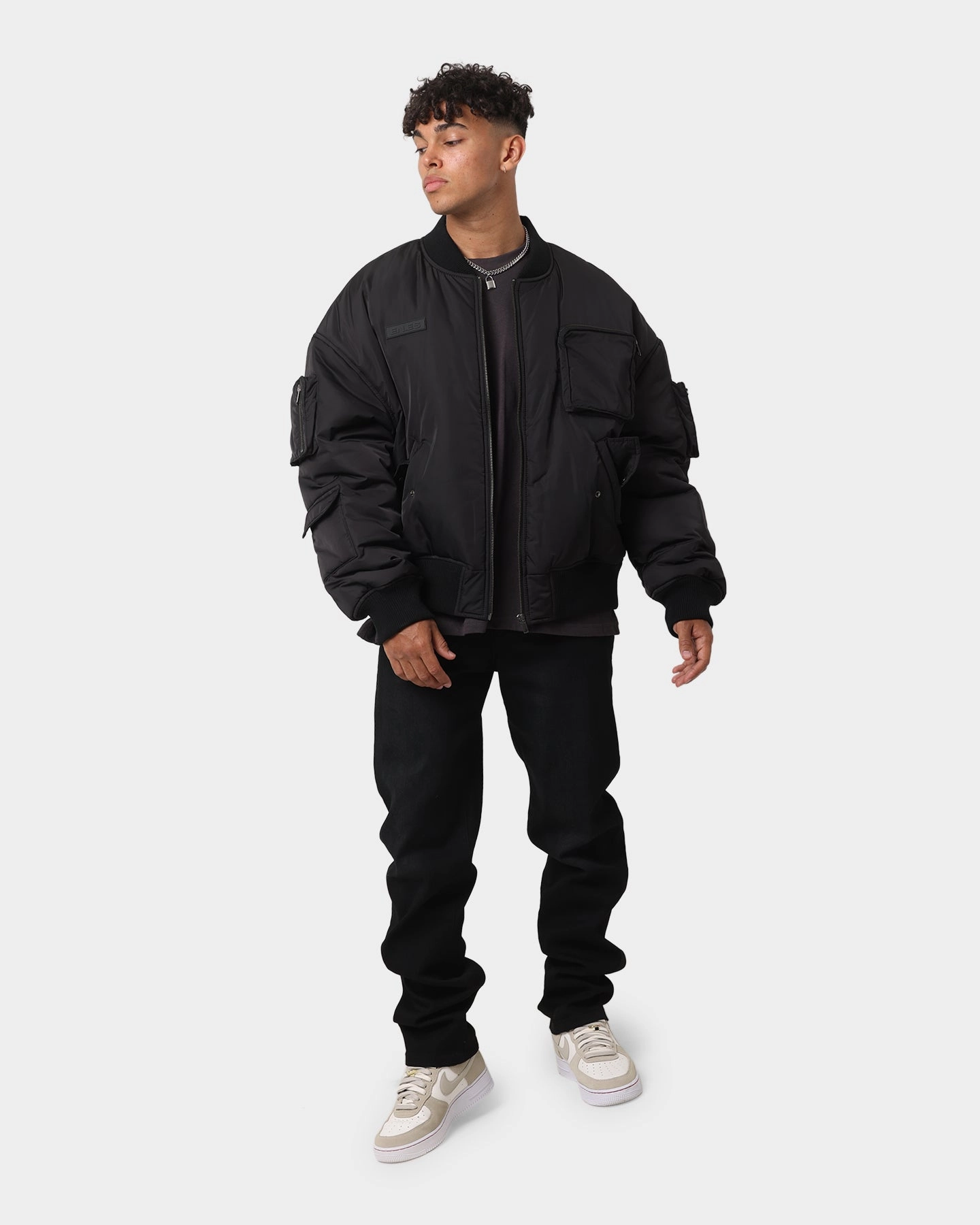 Perfection EN ES Flight Bomber Jacket Black