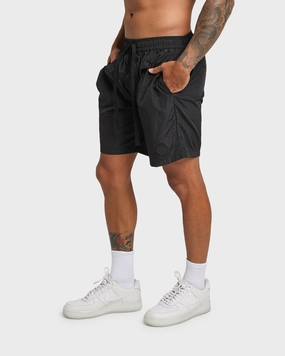 EN ES Neptune Beach Shorts Black Fashionable Look Stretchy Hemline