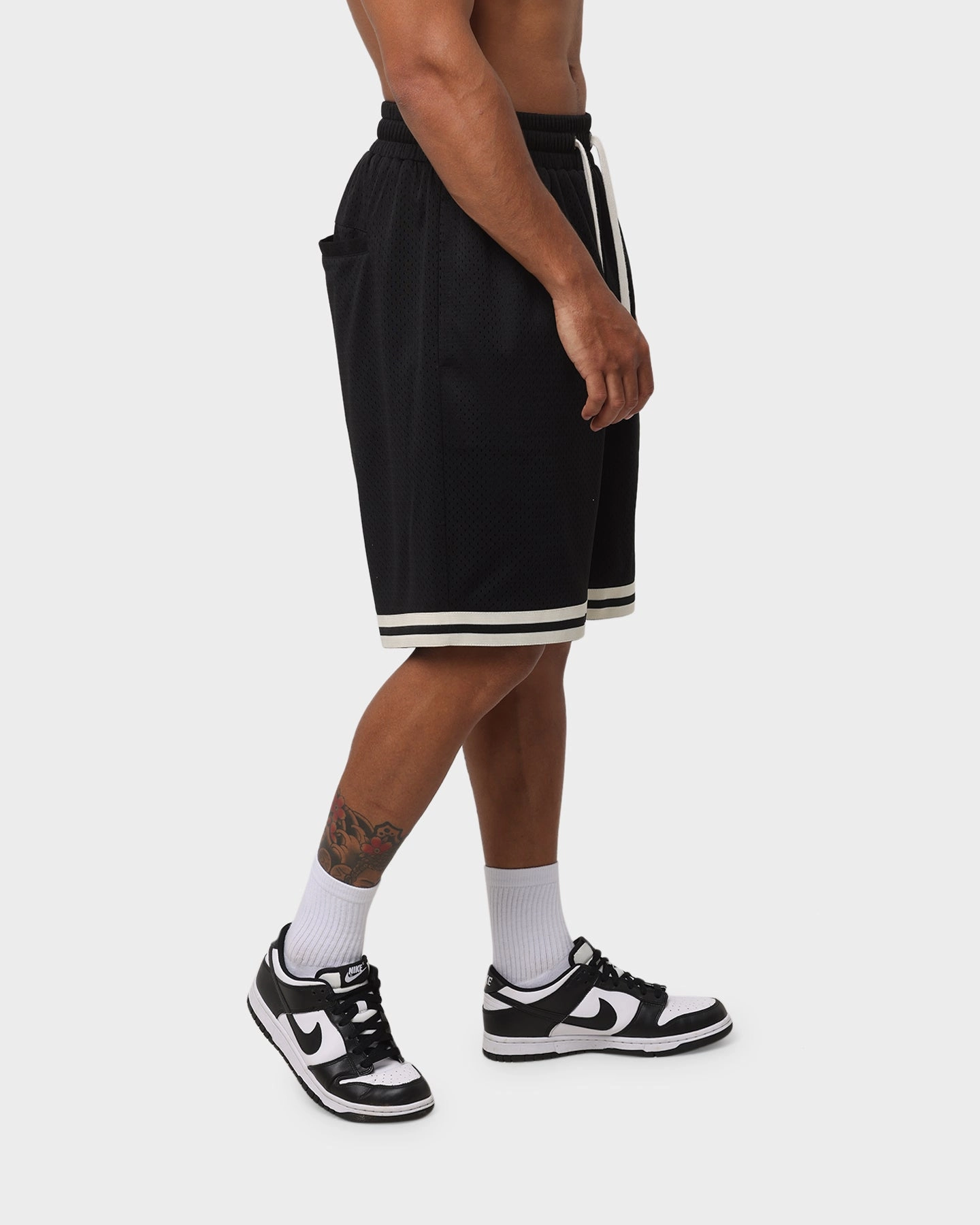 Contemporary Cut Flame Retardant Coating EN ES Team Basketball Shorts Black