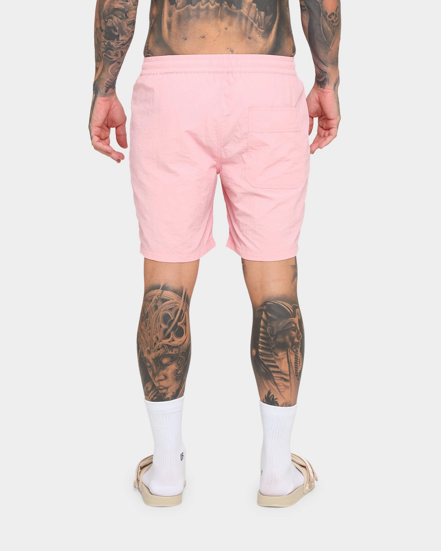 Flexible Stitching EN ES Walkman Beach Shorts Pink