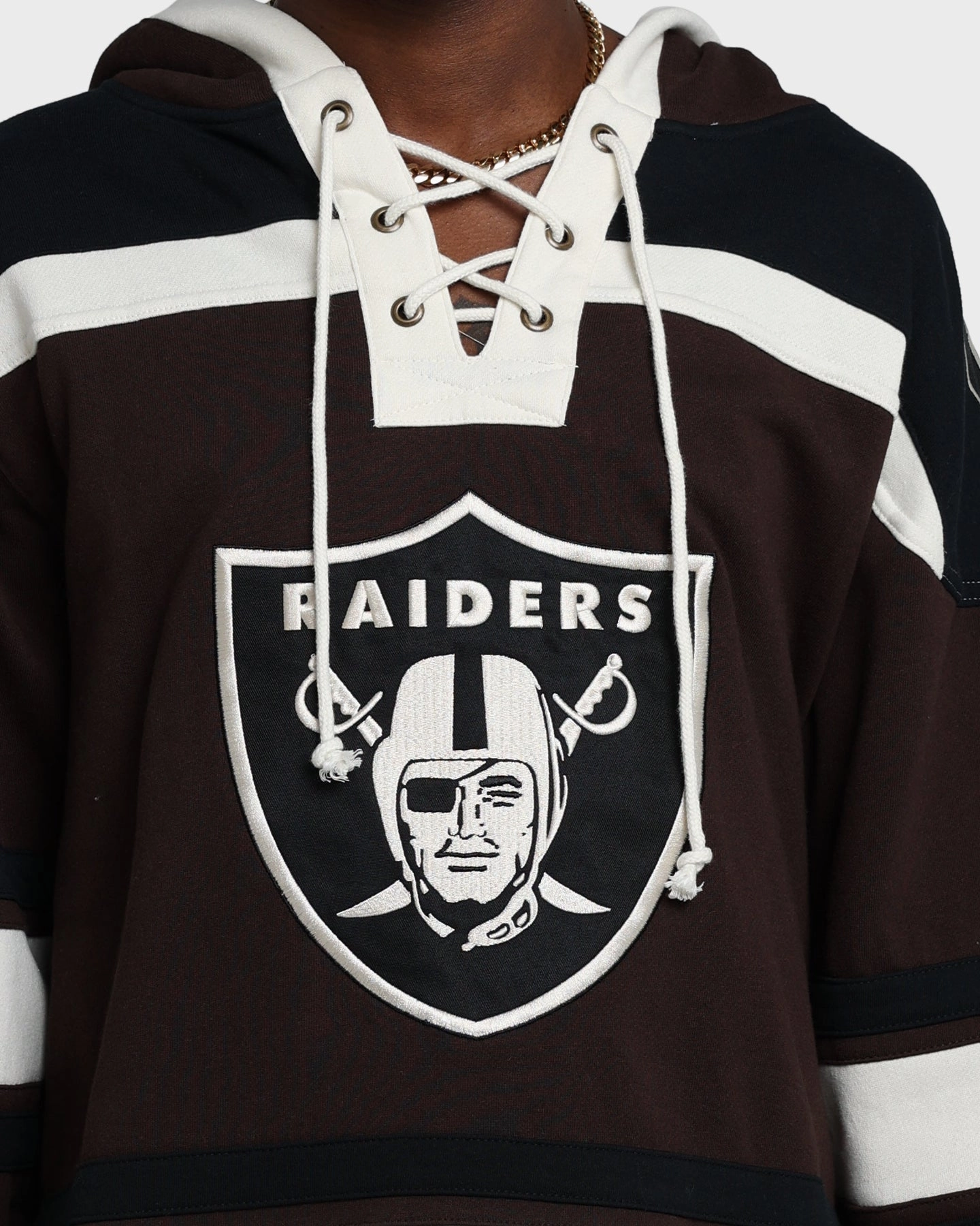 47 Brand Las Vegas Raiders Superior Lacer Hoodie Brown Dresser