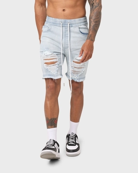 ENES Gunner Skinny Ripped Short Light Blue odor - absorbing Reflective Safety Details