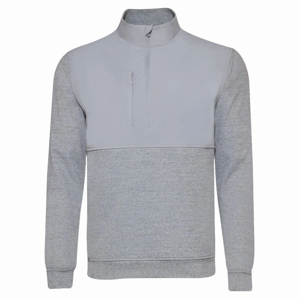 Straight Down Harding Hybrid Quarter Zip Golf Pullover Storm - FW24 Men Microfiber texture LightweightConstruction