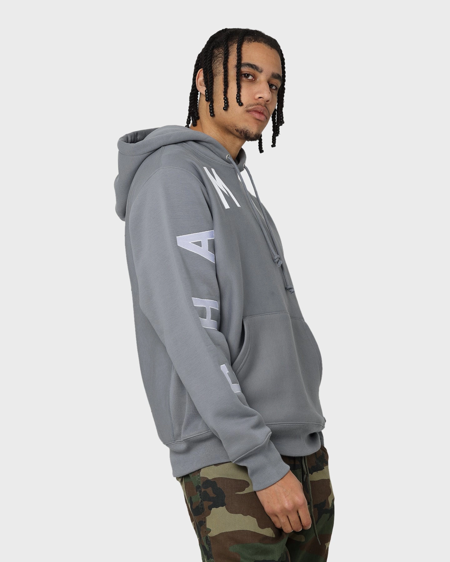 Wrap police officers Champion Reverse Weave Arch Logo Hoodie Calico Grey