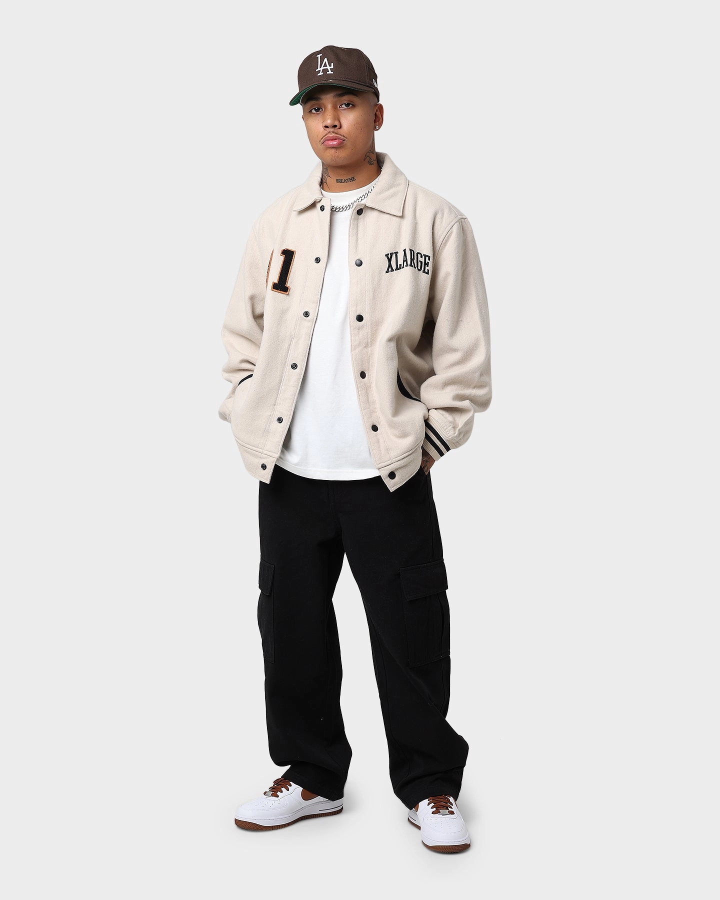 XLARGE Varsity Club Jacket Grey suitable for winter sports Produce