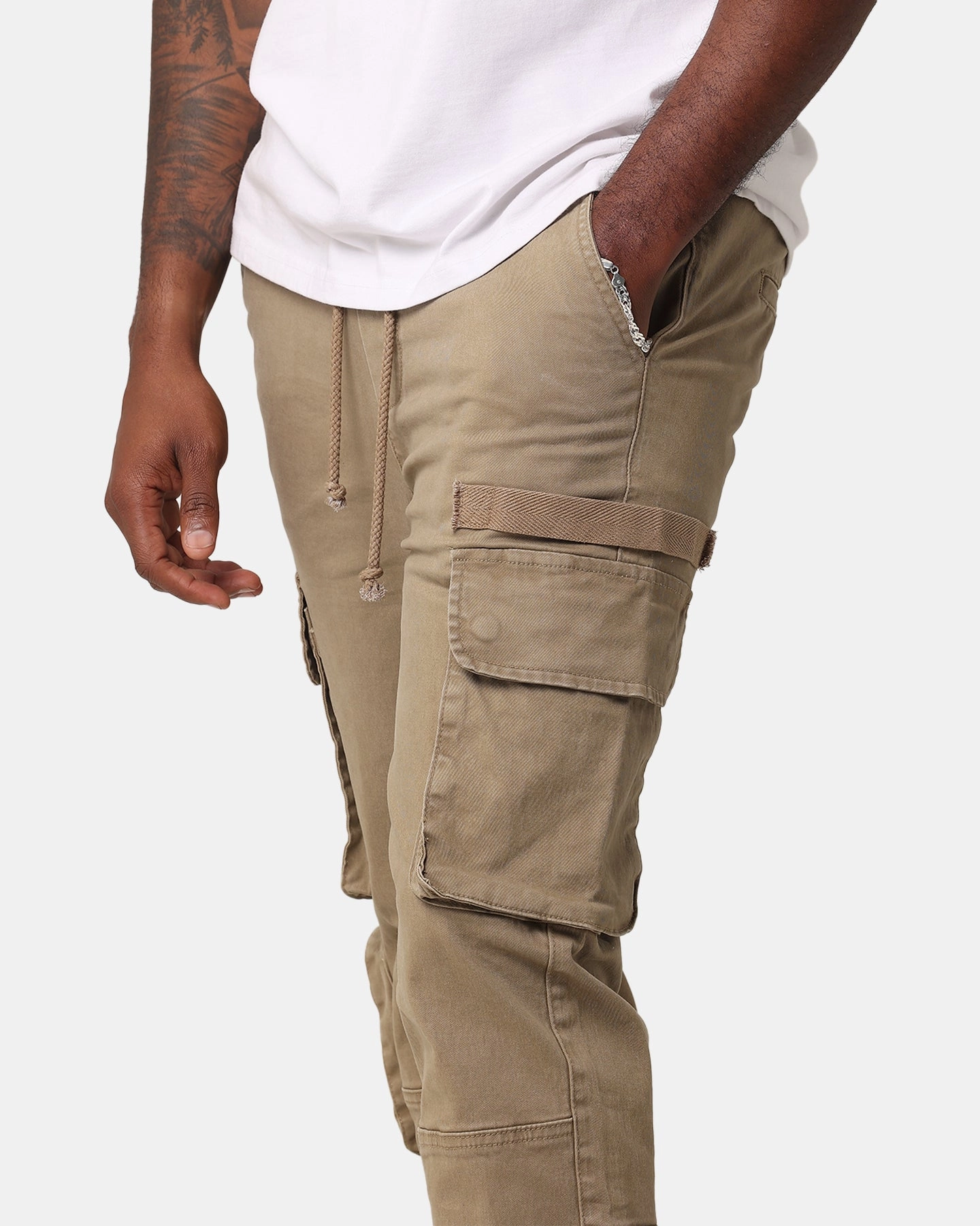 XXIII Drew Utility Jogger Tan Lightweight insulation Stretchable