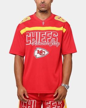 Moisture Management Technology New Era Kansas City Chiefs NFL Mesh Graphic Jersey Front Door Red