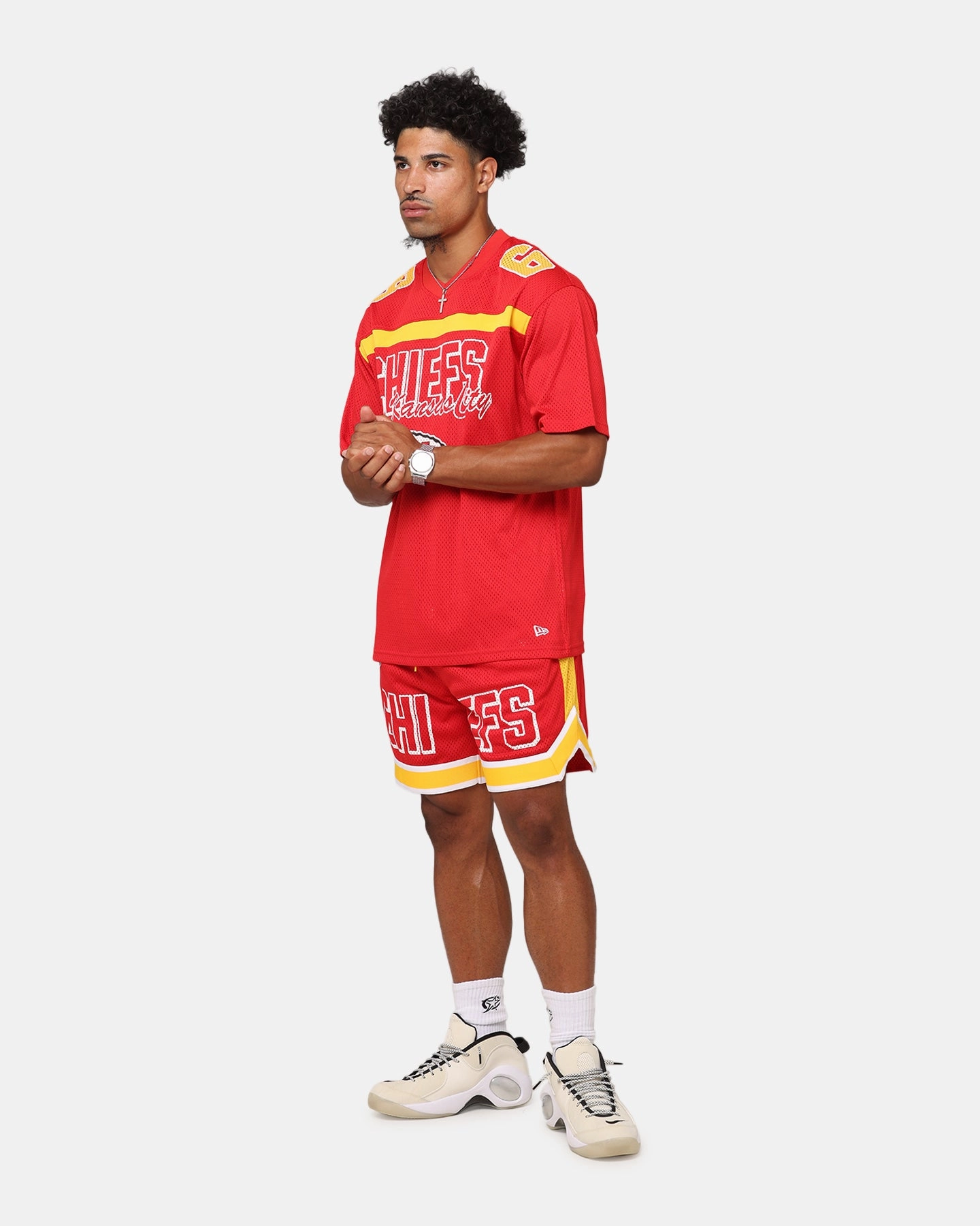 New Era Kansas City Chiefs NFL Mesh Graphic Jersey Front Door Red Stylish performance Ultraviolet Protection Fabric
