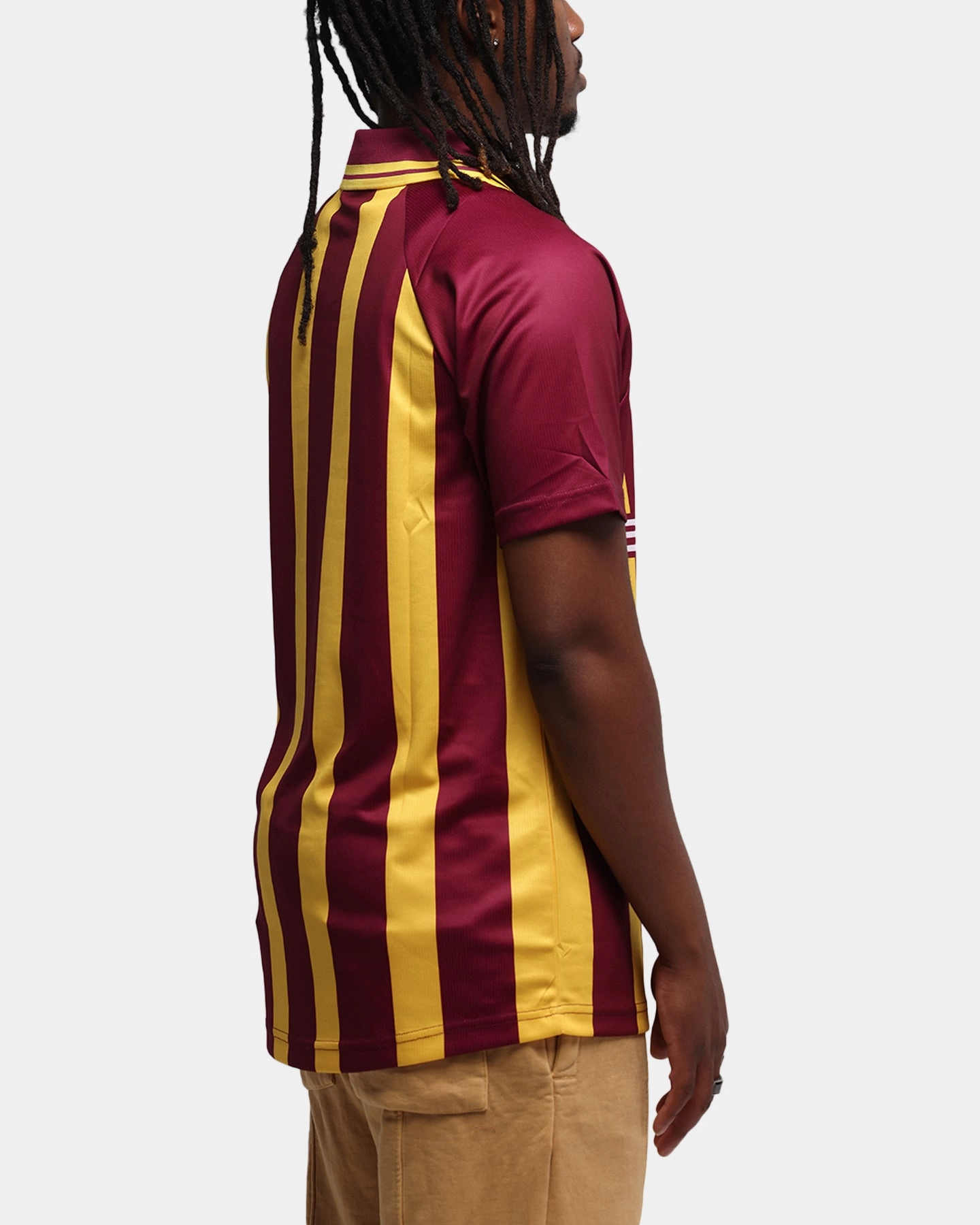 Low Profile Seams Bleacher Athletic Brisbane Broncos NRL 1908 Collared T-Shirt Official Team Colour