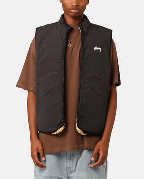 ReversibleStyle St??ssy 8 Ball Sherpa Reversible Vest Tan