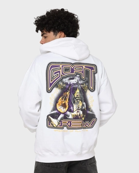 Goat Crew Space Slam Hoodie White Flexible Neckline high tech