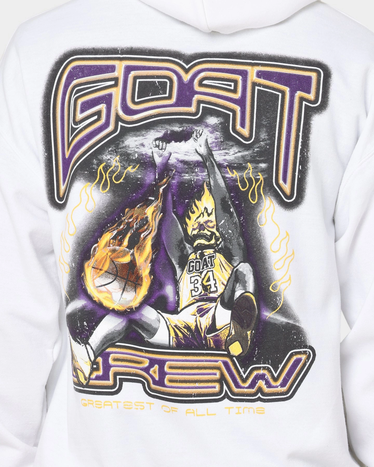 Goat Crew Space Slam Hoodie White Advanced Moisture Management