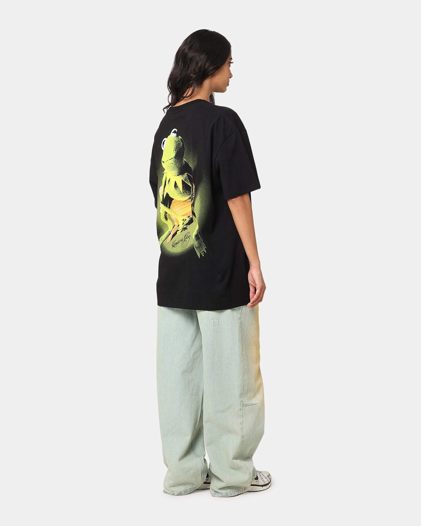 American Thrift Disney The Muppets Kermit Heavy T-Shirt Black Durable Stitching