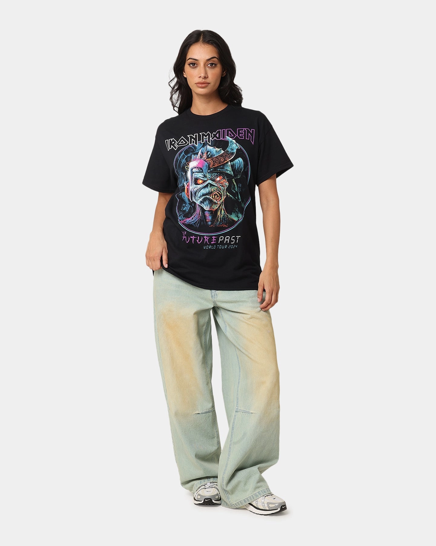 Iron Maiden Future Past Tour T-Shirt Black Fresh Style Odor Resistant Material