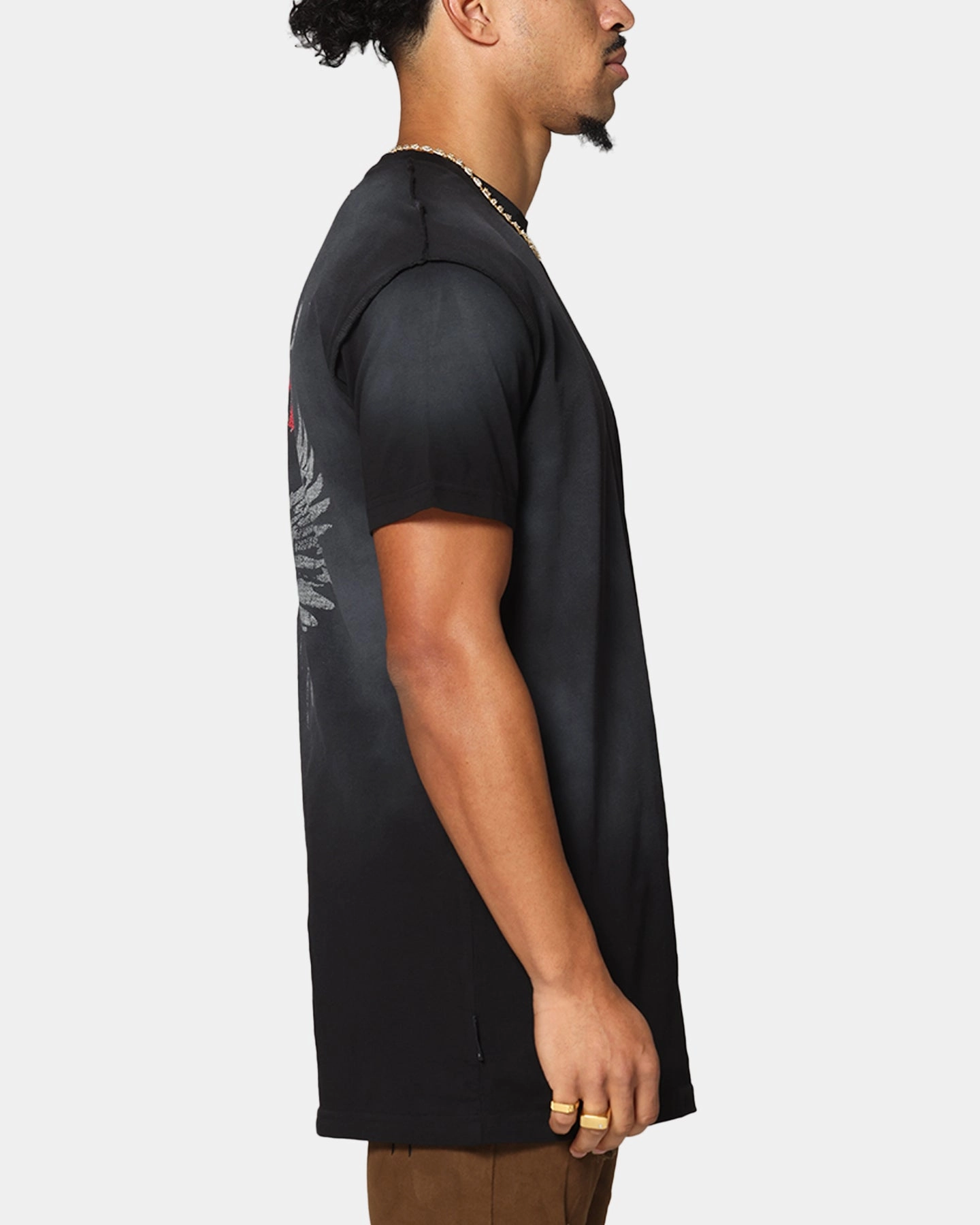 Saint Morta Amorfati Lafayette T-Shirt Sunfade Black Chic Cut Active Style Trend