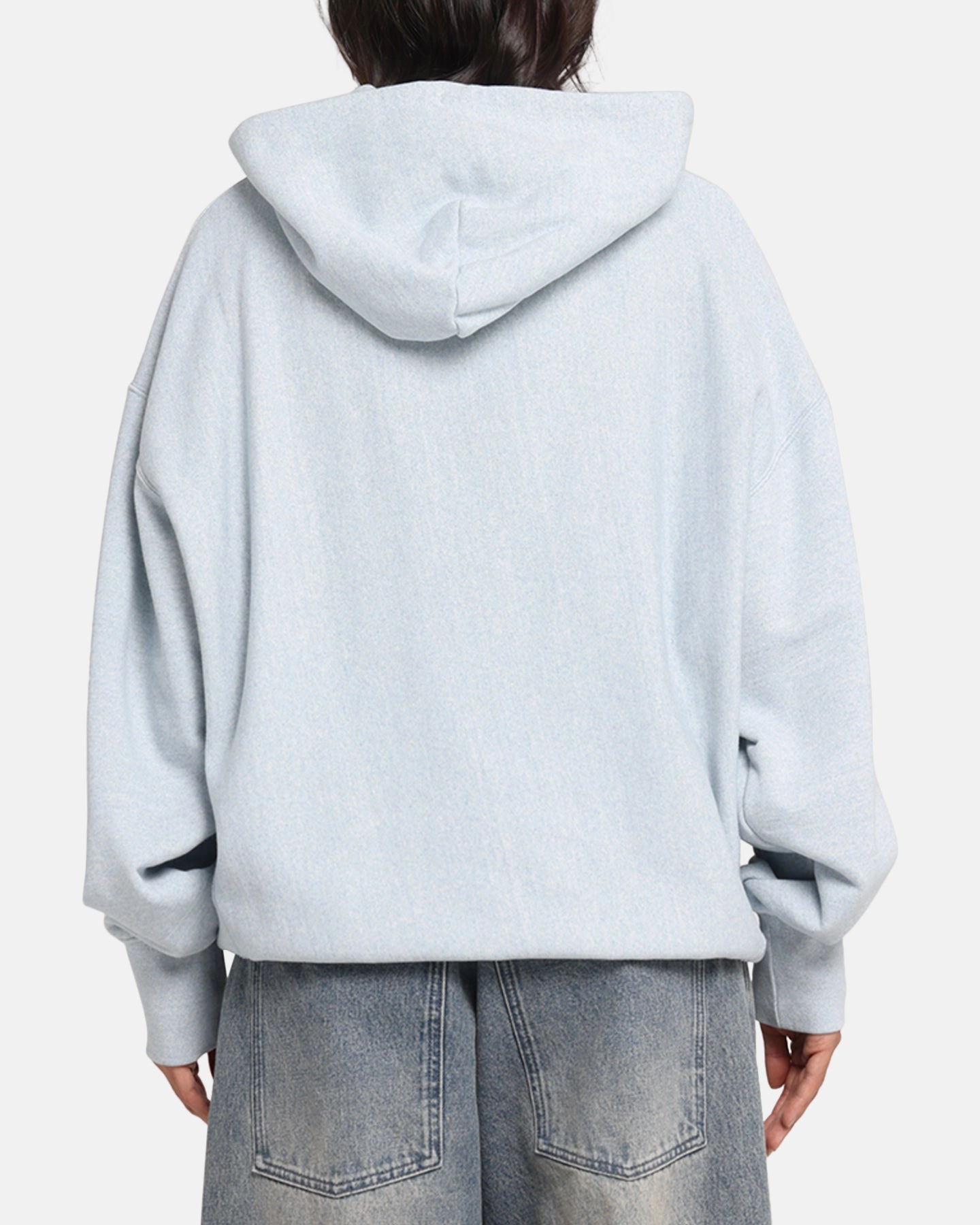 Ventilation Vents Ergonomic Shoulder Design Champion Vintage Logo Sweatshirt Hoodie Oxford Grey Heather