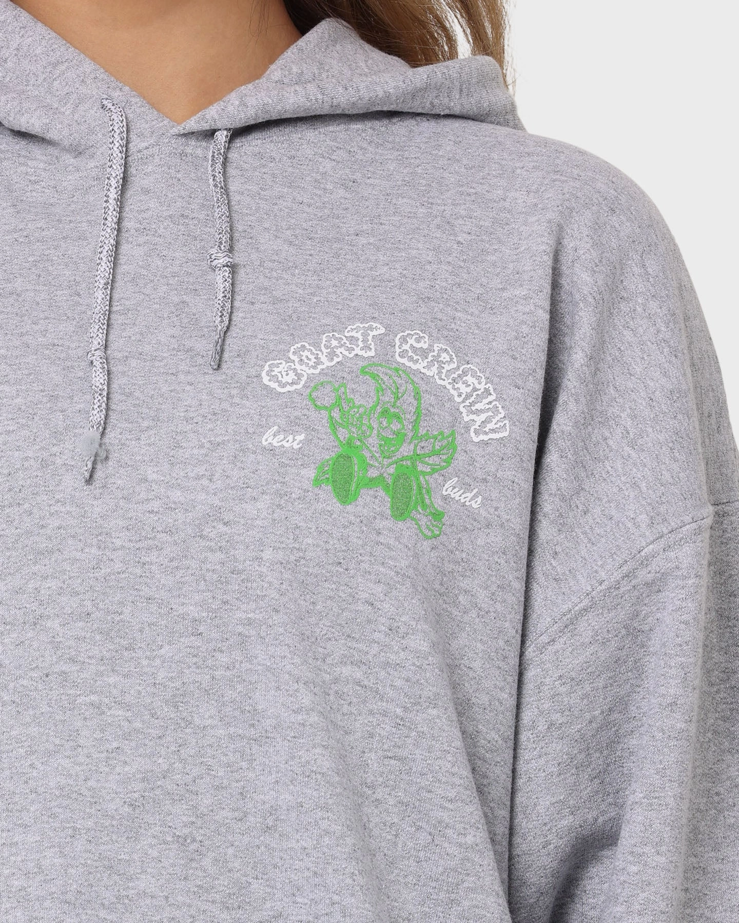 Goat Crew Best Buds Hoodie Grey Printed Reward