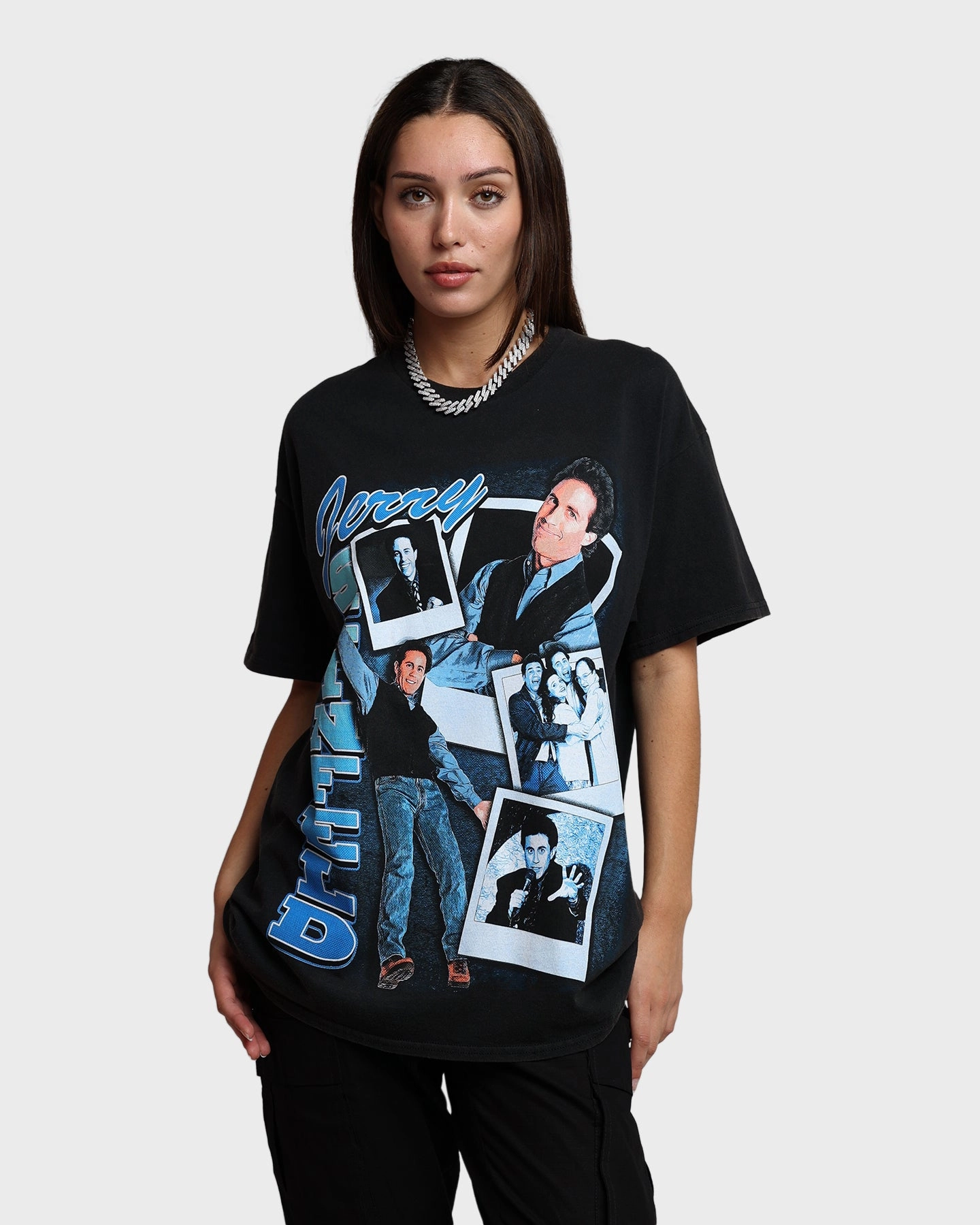 Workout Everyday Chic American Thrift X Seinfeld Jerry Vintage T-Shirt Washed Black