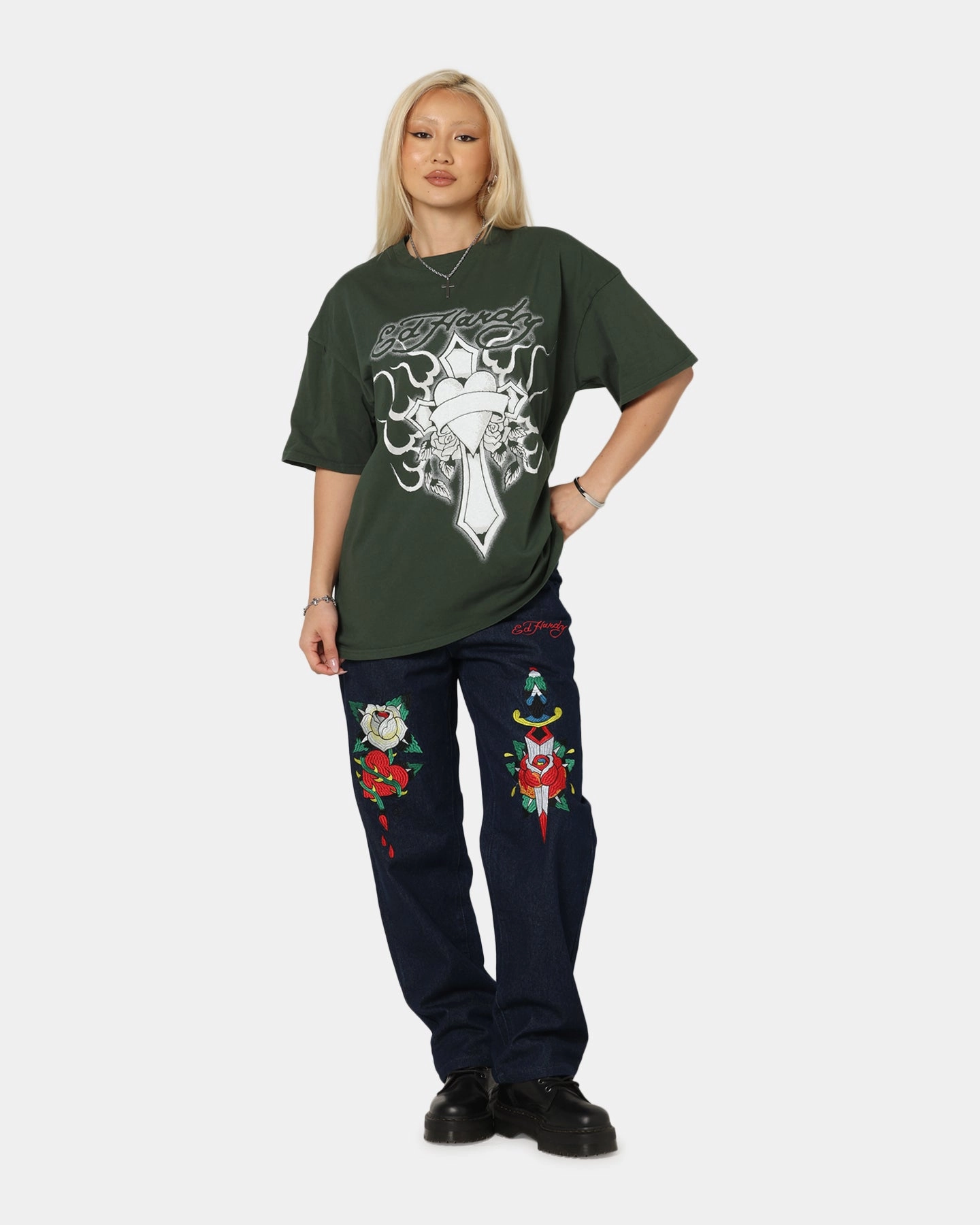 Casual Musthave Sustainable Creative Look Ed Hardy Once Wounded Jeans Dark Indigo