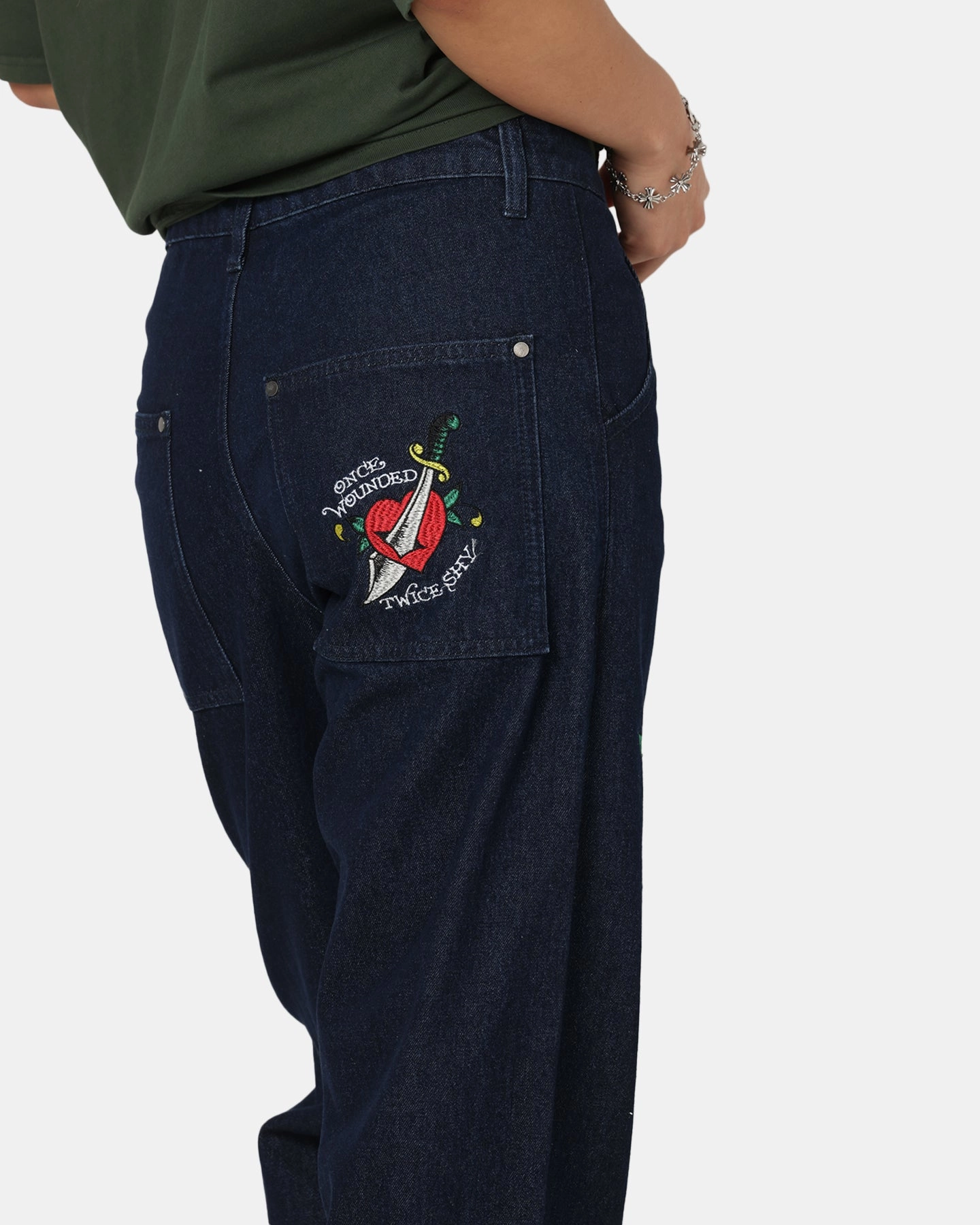 Ed Hardy Once Wounded Jeans Dark Indigo Stretch Fabric