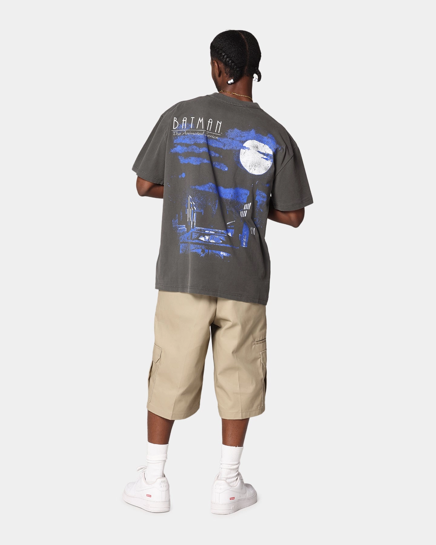 High Quality Printing American Thrift X DC Batman The Animated Series Heavy T-Shirt Black Wash