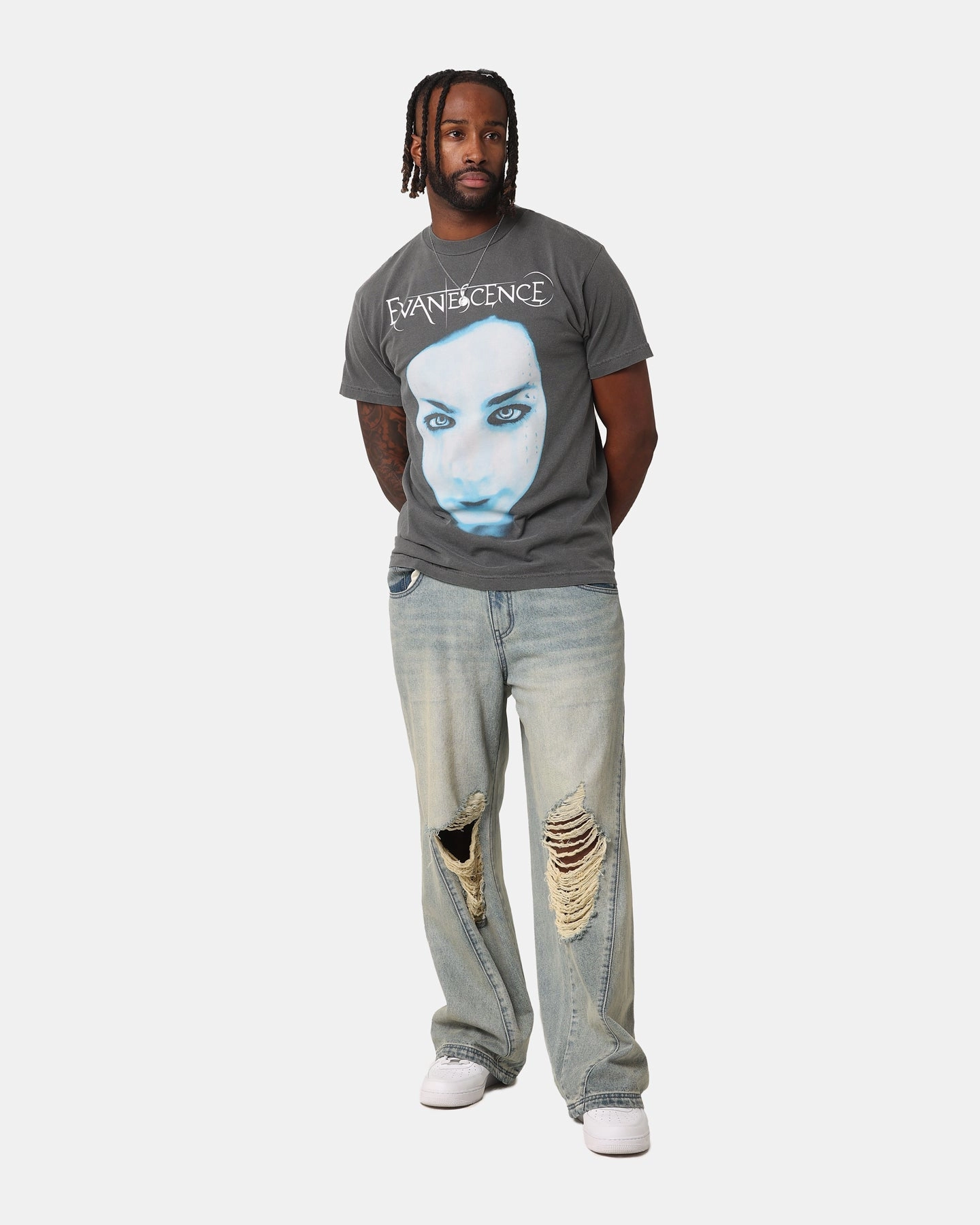 Comfy Fit Wear Evanescence Face T-Shirt Faded Black