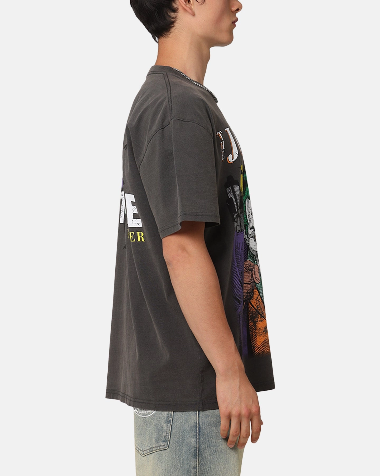 Urban Trend Anti-bacterial American Thrift X DC Batman The Joker Vote For Me Heavy T-Shirt Black Wash