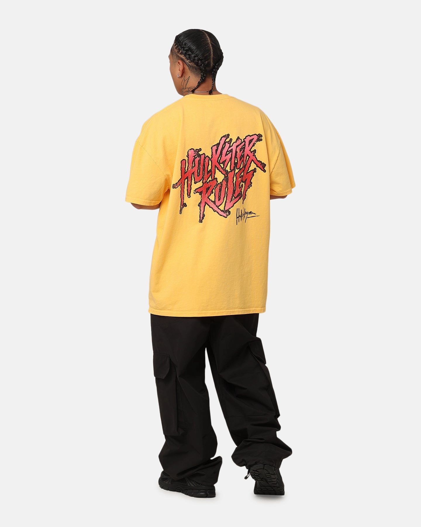 UltraSoftBrushedInterior Essential Layer Culture Kings X WWE Hulk Hogan Hulk Heavyweight T-Shirt Yellow