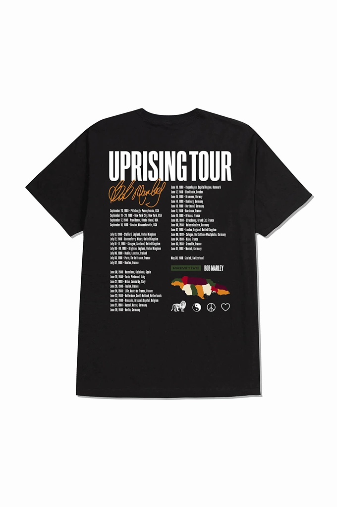 Bob Marley X Primitive Uprising Tee Stylish Look Athletic and Cool