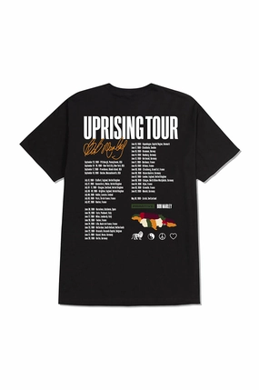 Bob Marley X Primitive Uprising Tee Effortless Fashion Micro Perforation