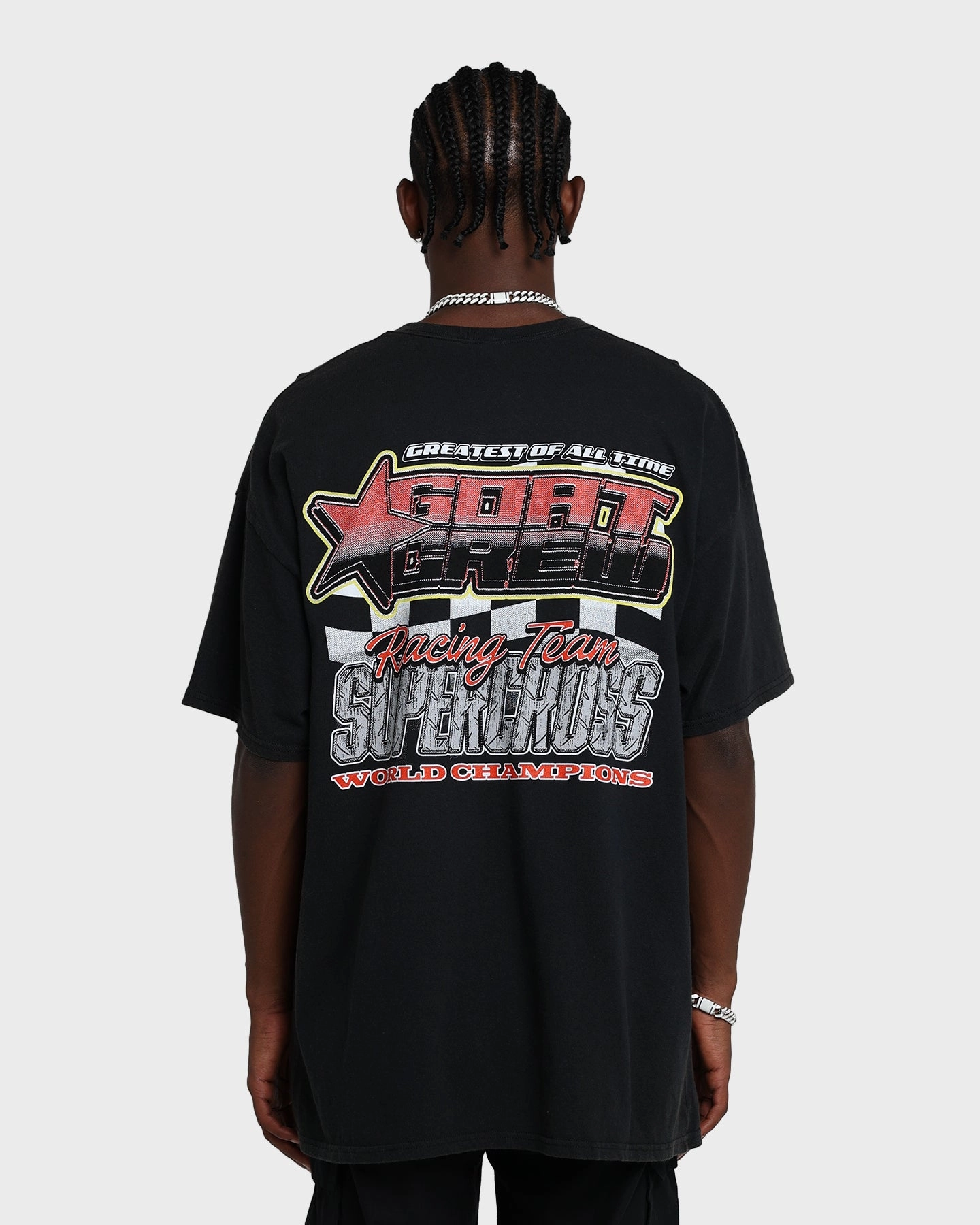 Goat Crew Supercross Racing Team Vintage T-Shirt Black Wash Minimalist Aesthetic