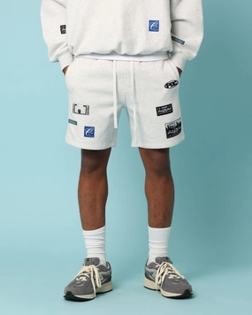 Street Layers Carr?? Patchwork Sweat Shorts Grey Marle
