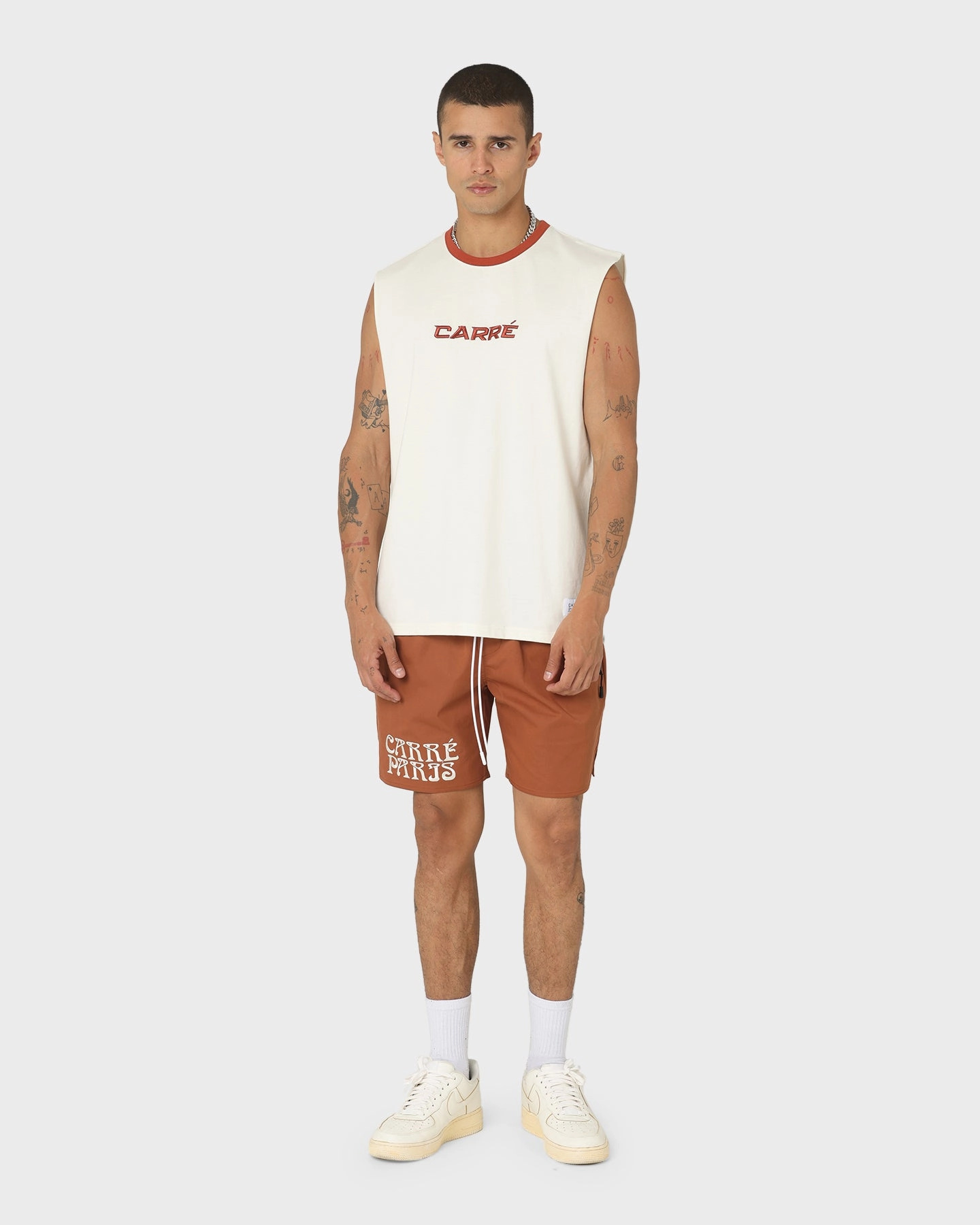 Relaxed Everyday Wear Breathable apparel Carre Tutech Muscle T-Shirt Off White