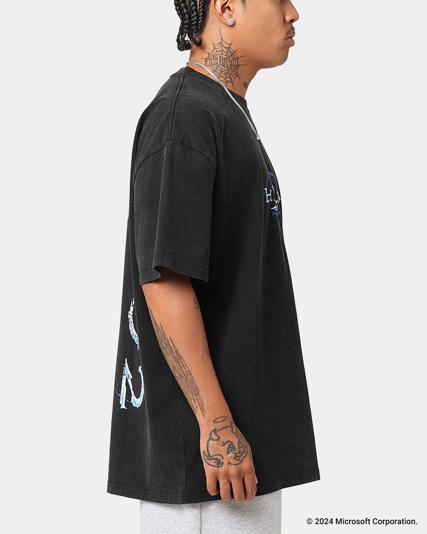 Unisex Core Goat Crew X Halo Halo 2 Vintage T-Shirt Black Acidwash