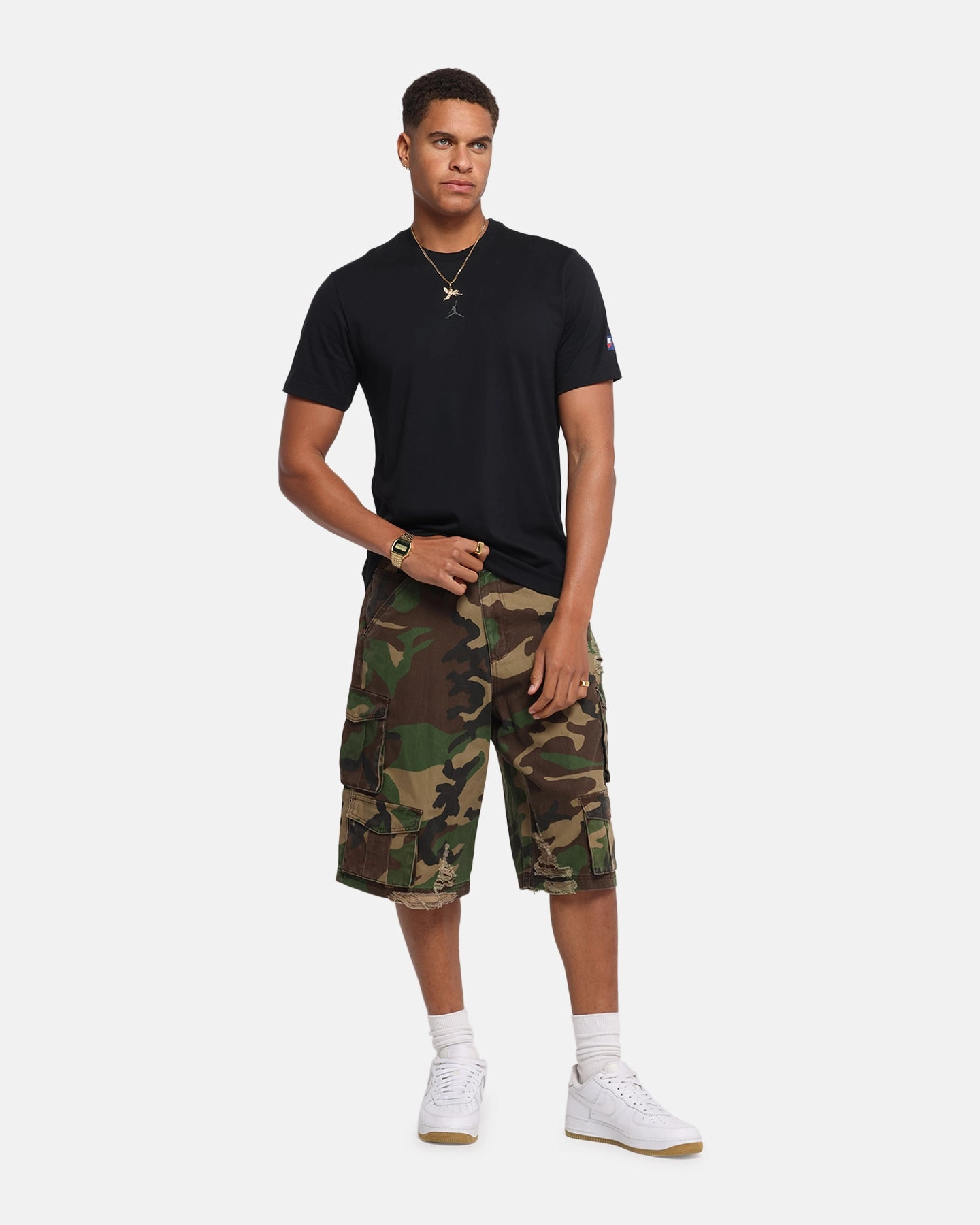 Stylish and Relaxed Jordan Flight Essentials AJ1 T-Shirt Black/Sail