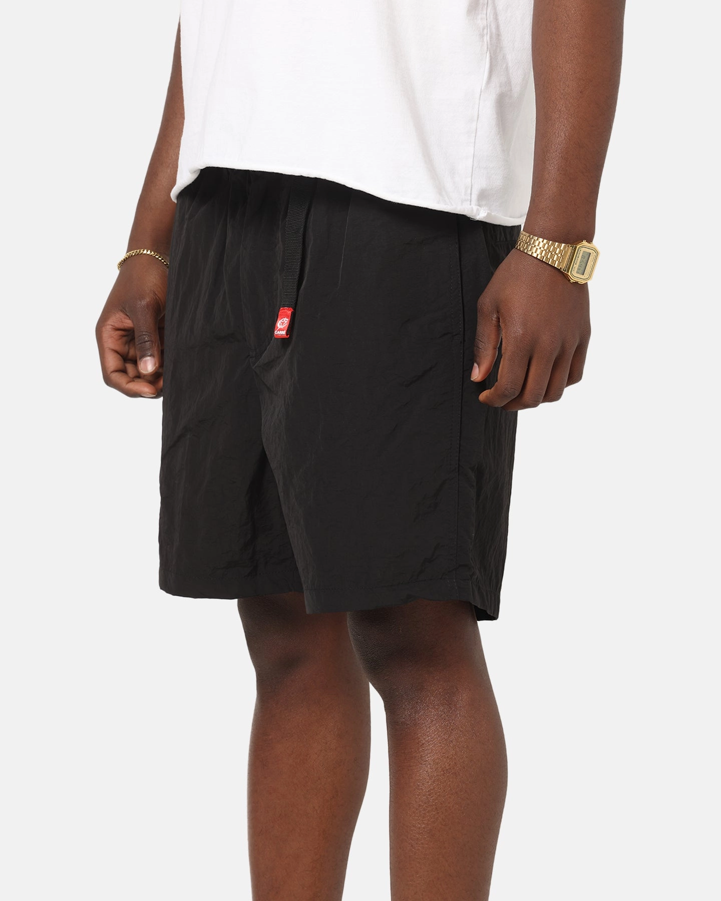 rayon fabric Carre International Shorts Black