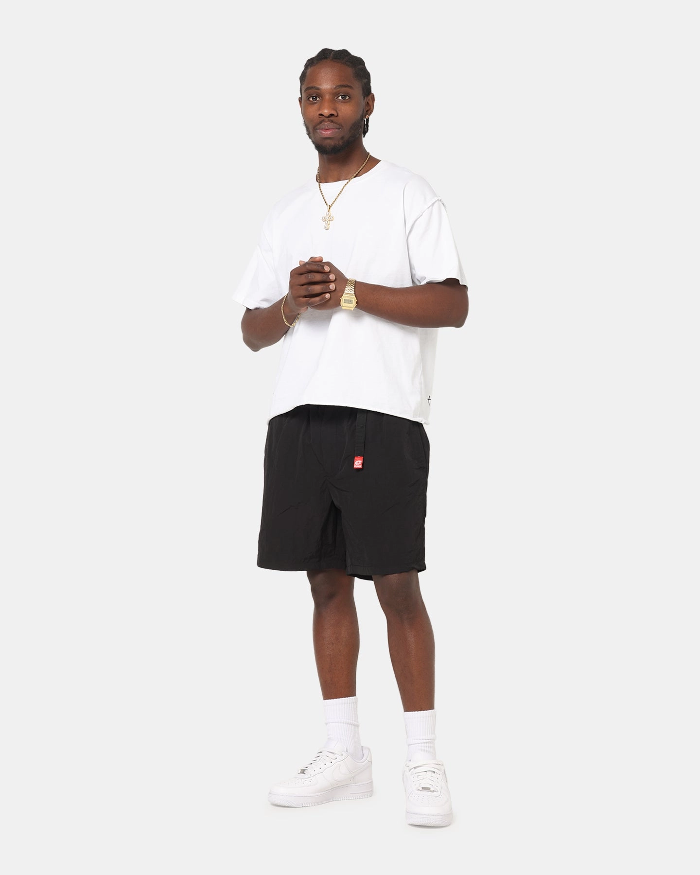 Carre International Shorts Black Warm Look