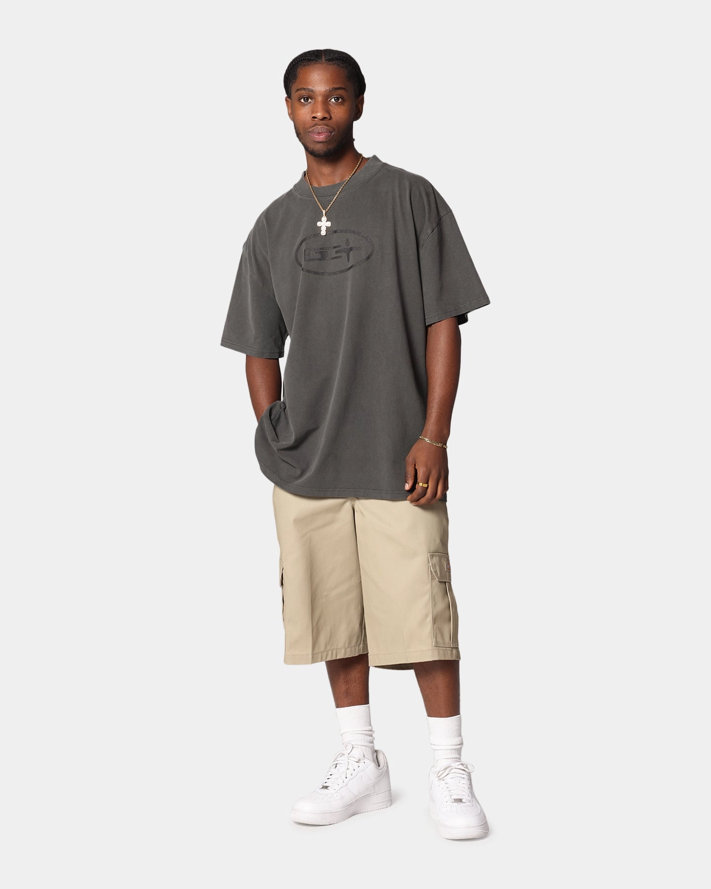 Goat Crew Solidaritry T-Shirt Black Wash Breathable Yarn Composition