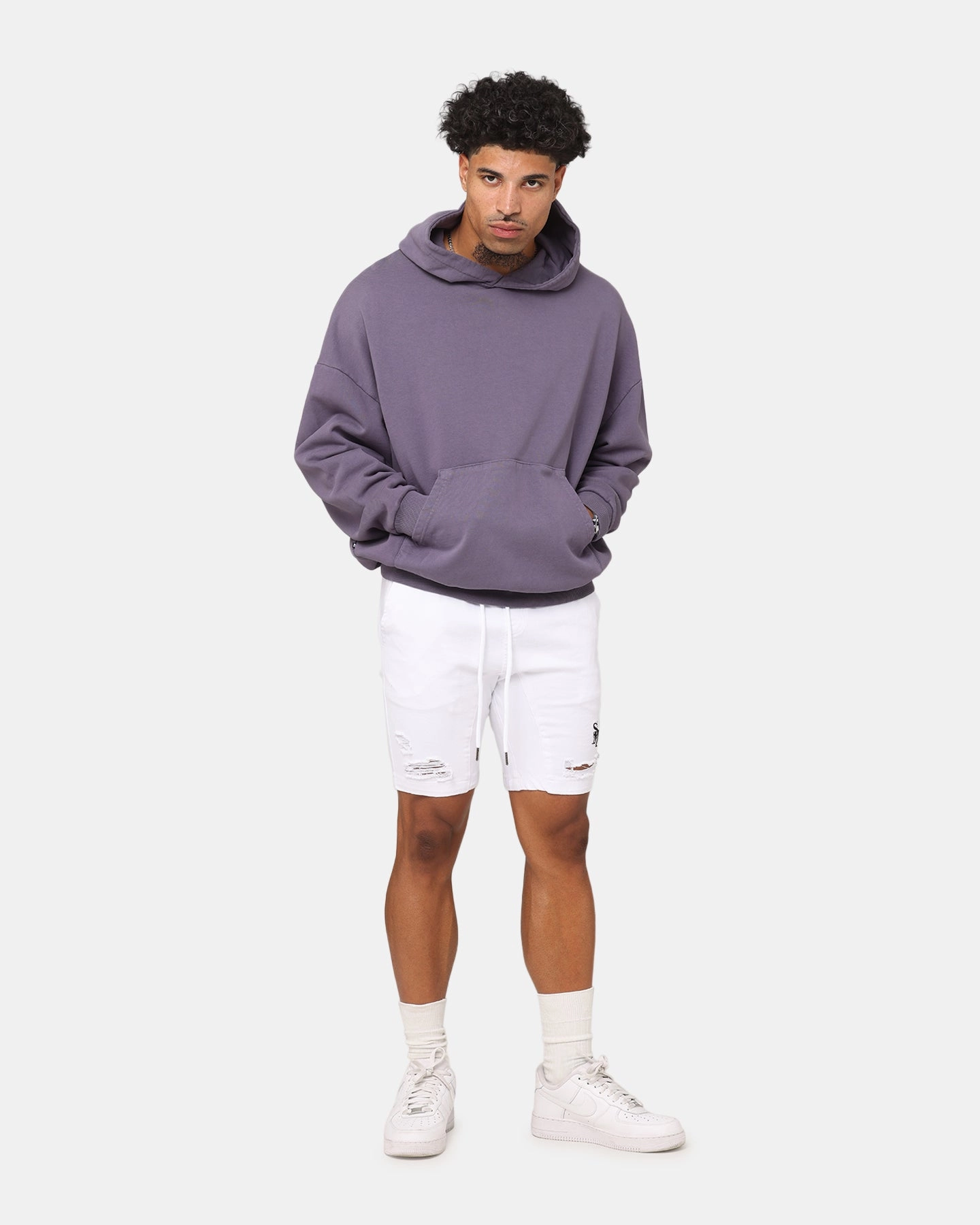 Anti Pilling Technology Saint Morta Annex V2 Denim Shorts White