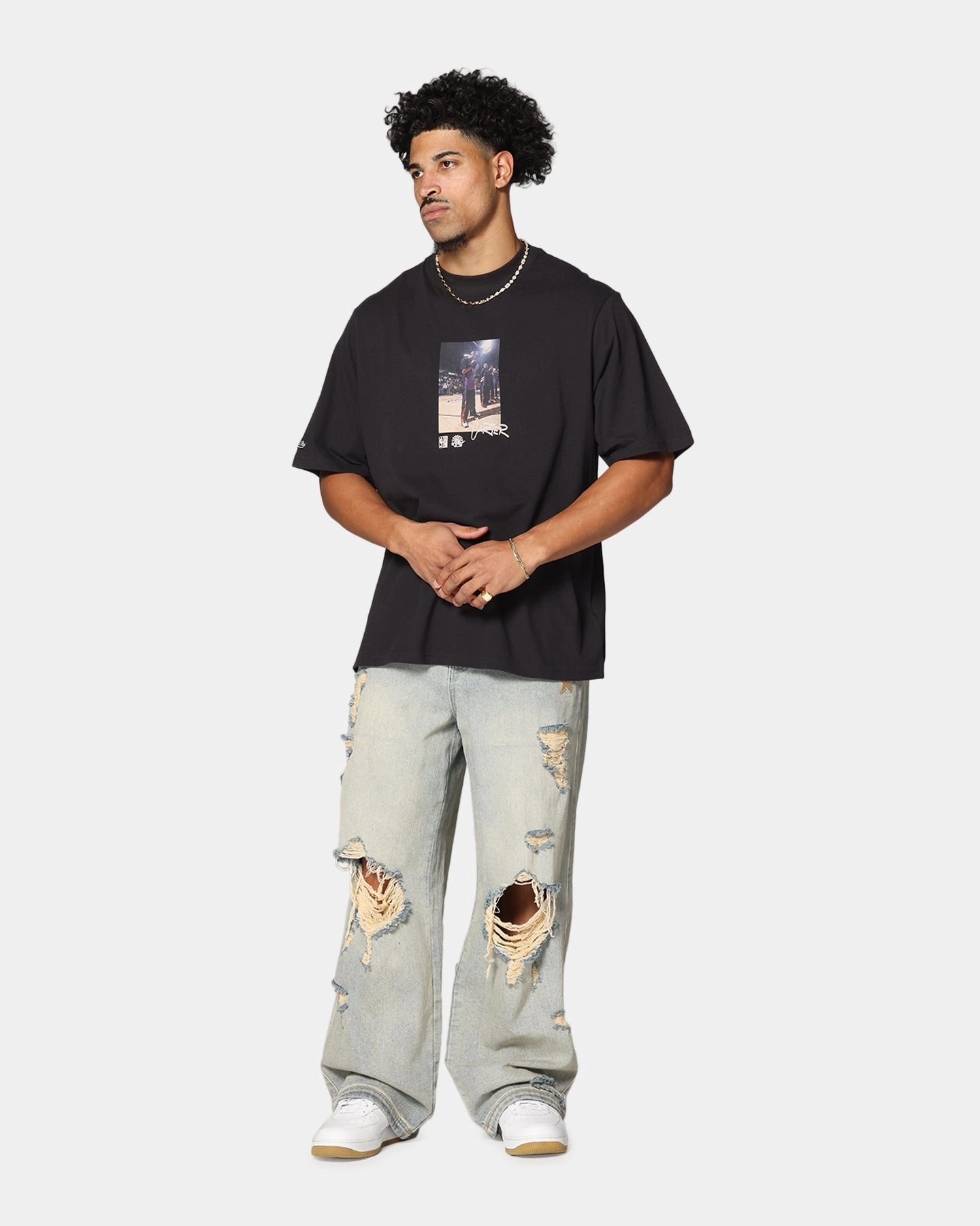 Moisture Management Mitchell & Ness Toronto Raptors Vince Carter Pre & Post Game T-Shirt Faded Black