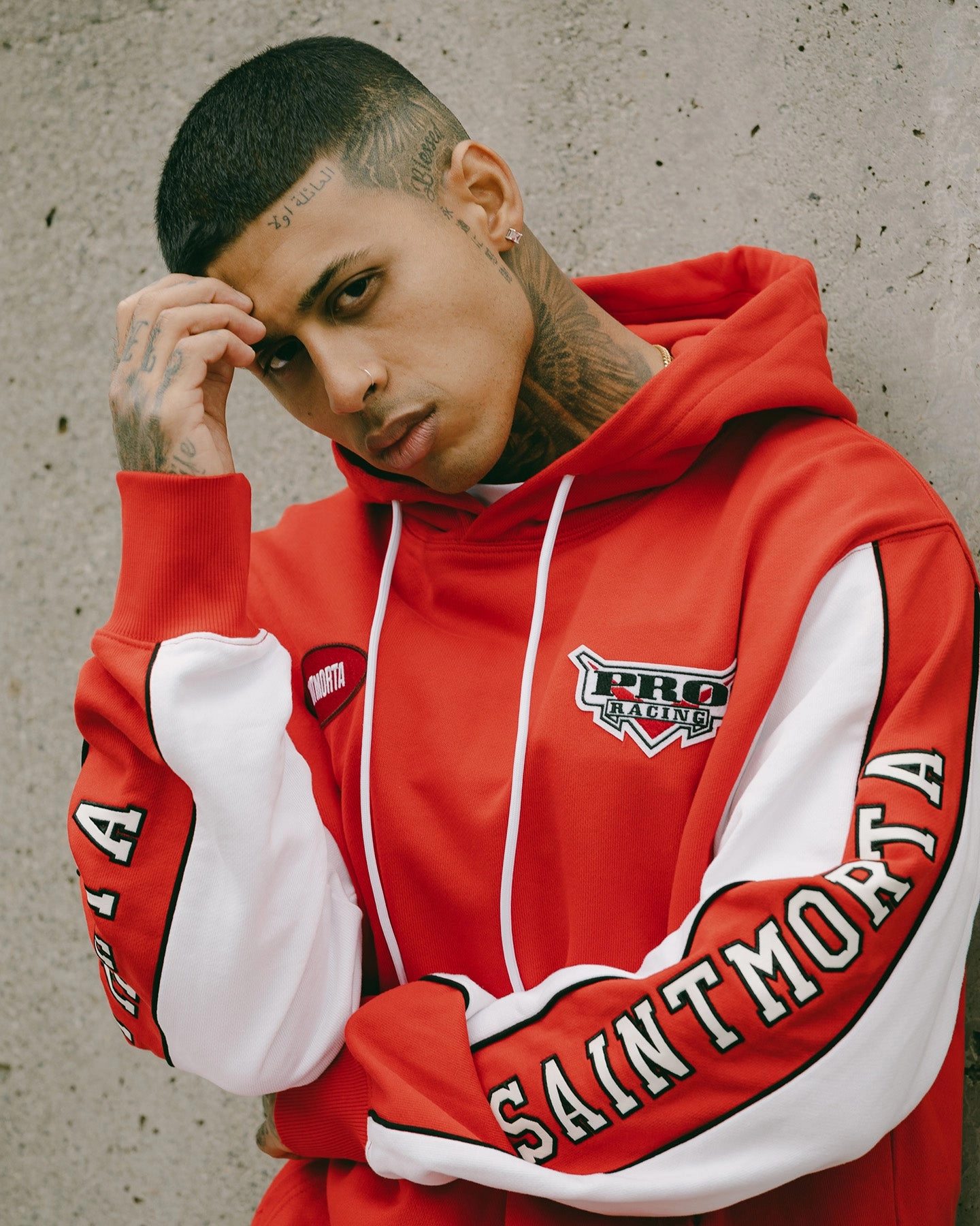Storm Resistant Closure Saint Morta Pro Racing Hoodie Red