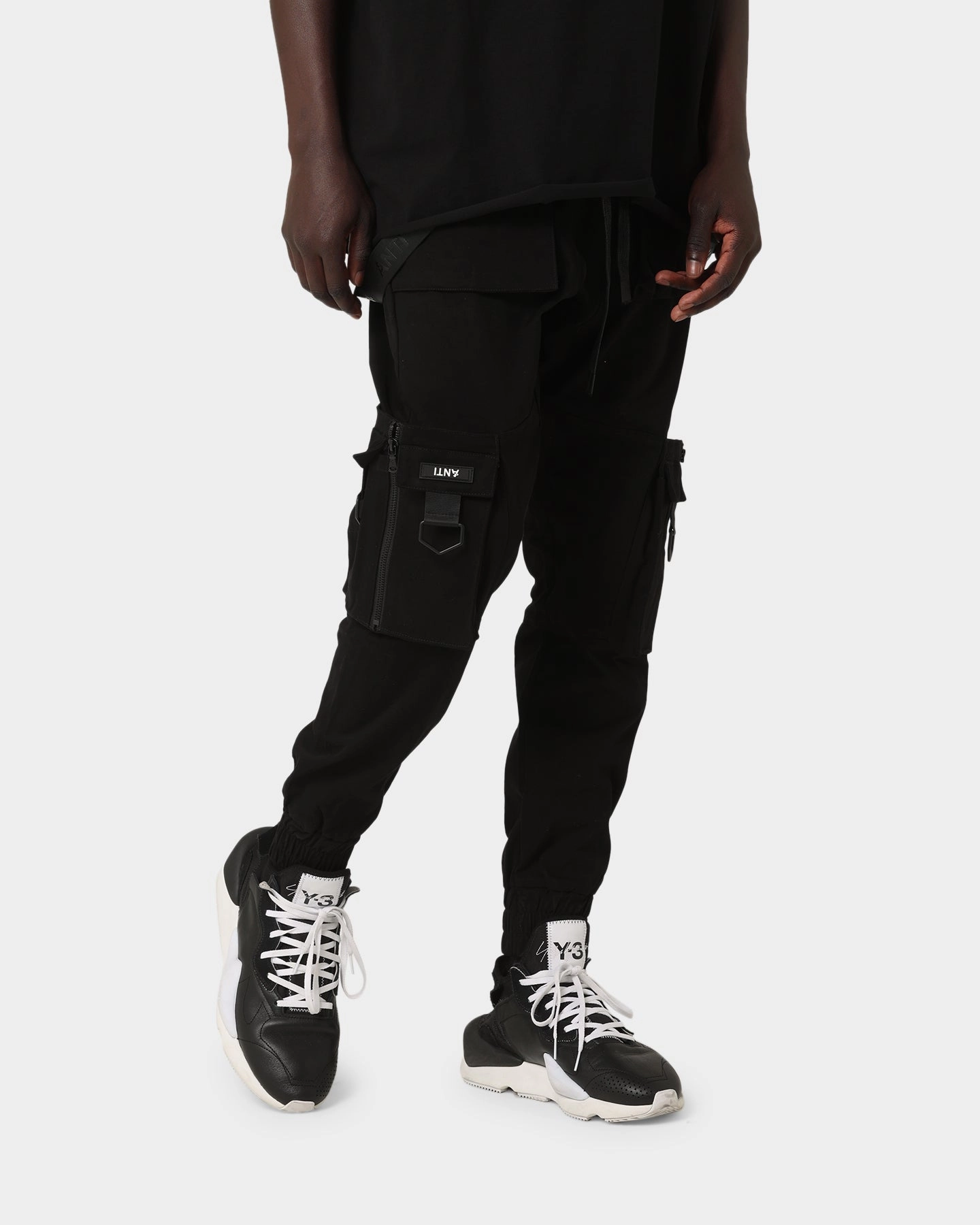 Laser Cut Perforations Quick Drying The Anti Order Armed Forces Elite Joggers Black