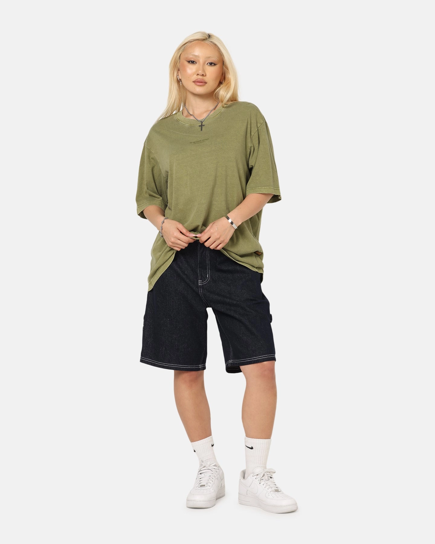 Relax Comfort Style G-Star Overdyed Center Chest Boxy T-Shirt Turf Green