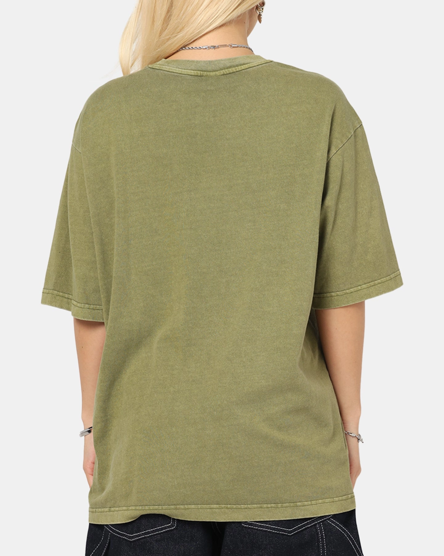 Sustainable production Plus size clothing G-Star Overdyed Center Chest Boxy T-Shirt Turf Green