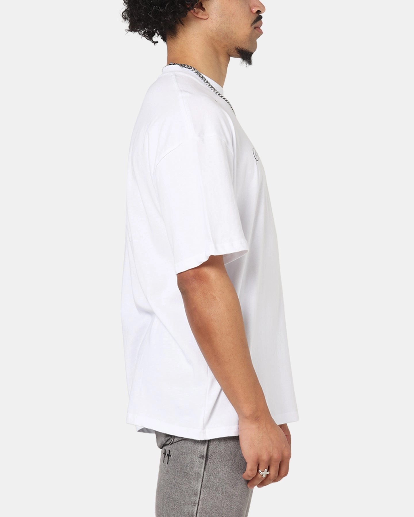 Saint Morta Studios Logo T-Shirt White Compact Stitch Pattern Ultimate Wear