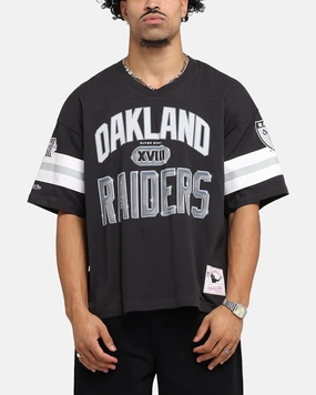 Easy Fit Wear Heat Transfer Printing Mitchell & Ness Las Vegas Raiders XVIII Boxy T-Shirt Faded Black