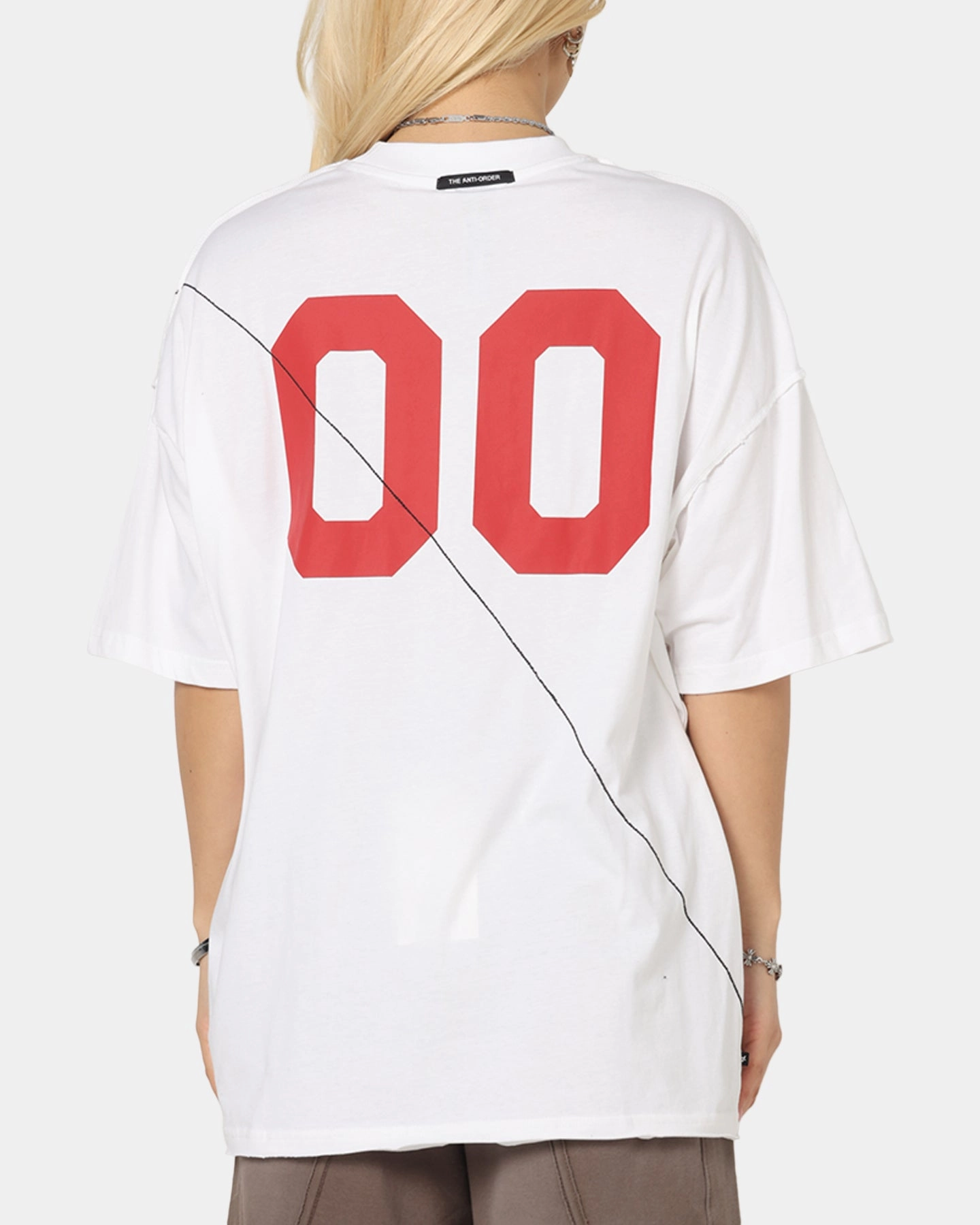 The Anti Order Mosh Non Seam T-Shirt White/Red Valentine's Day Thermal regulation