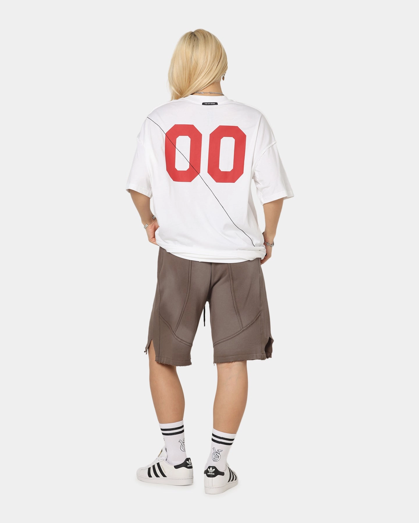 The Anti Order Mosh Non Seam T-Shirt White/Red BiodegradableMaterial