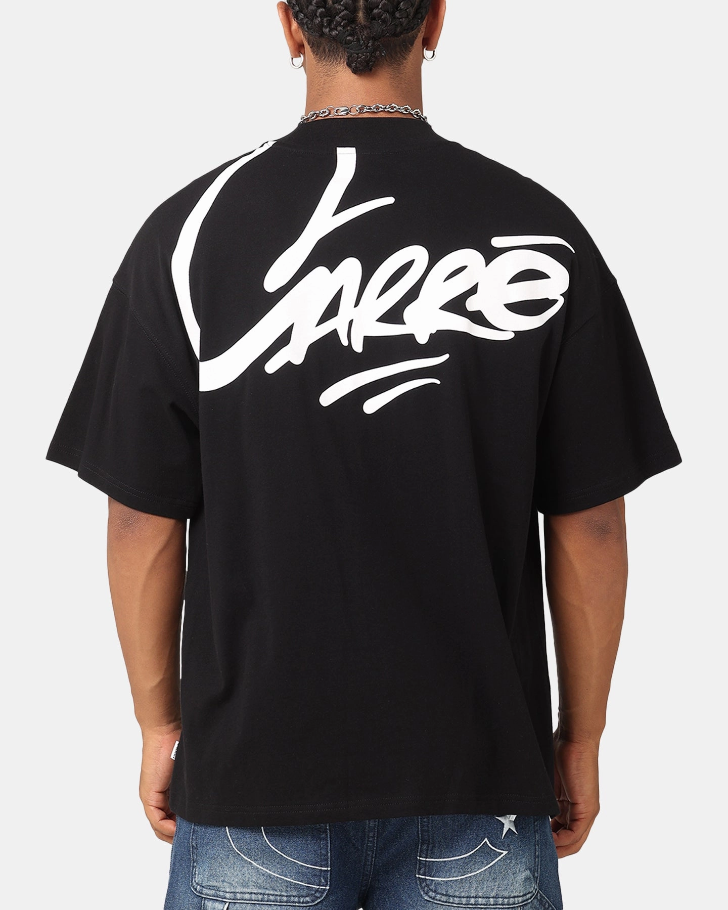Casual Wearable Simple and Comfortable Carre Graffiti T-Shirt Black